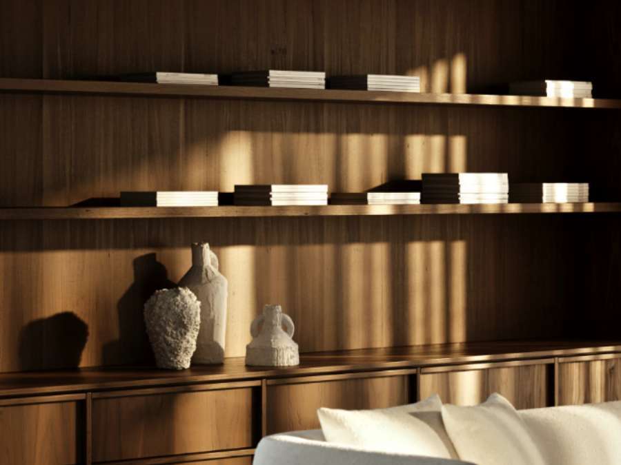 Veneer walnut vách 3