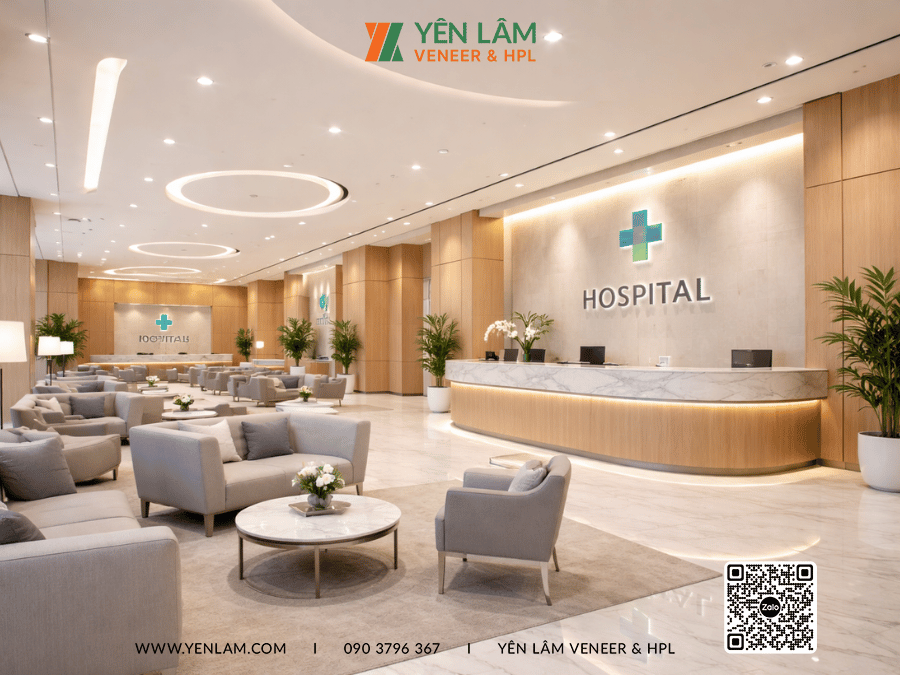 Tấm chống cháy ở sảnh bệnh viện