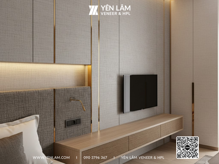 Vách laminate vân vải