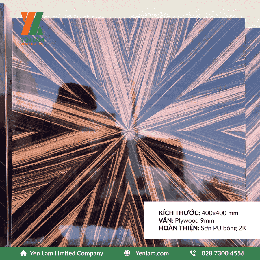 Veneer ebony ghép hình