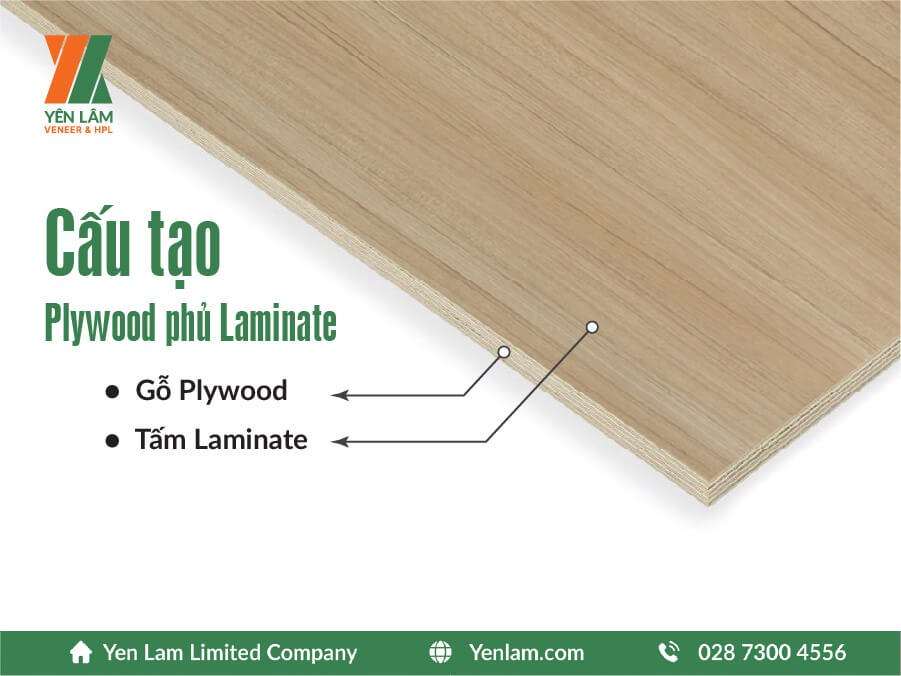 cấu tạo gỗ plywood phủ laminate