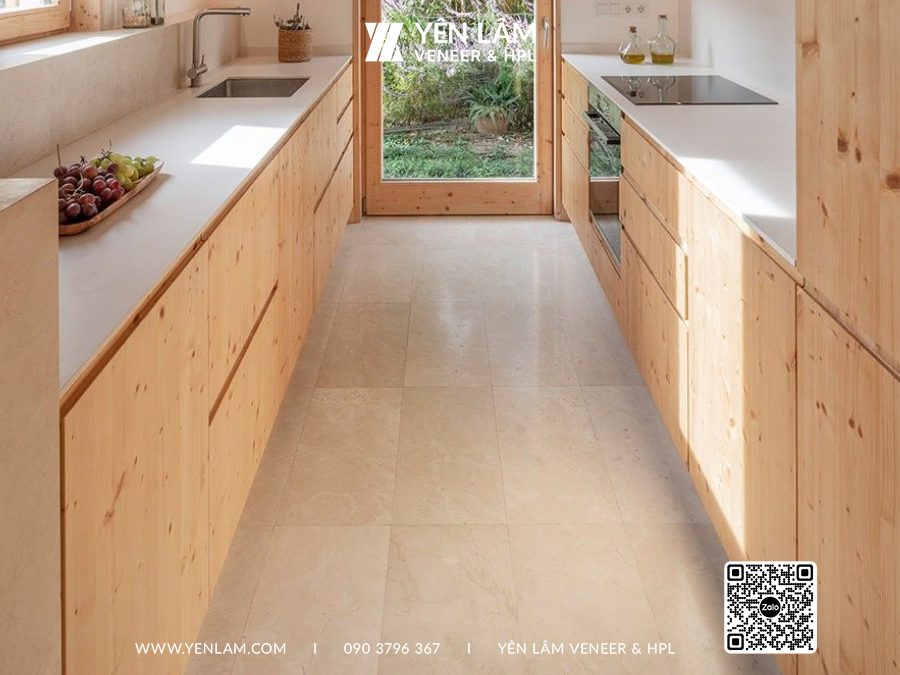 veneer thông bếp